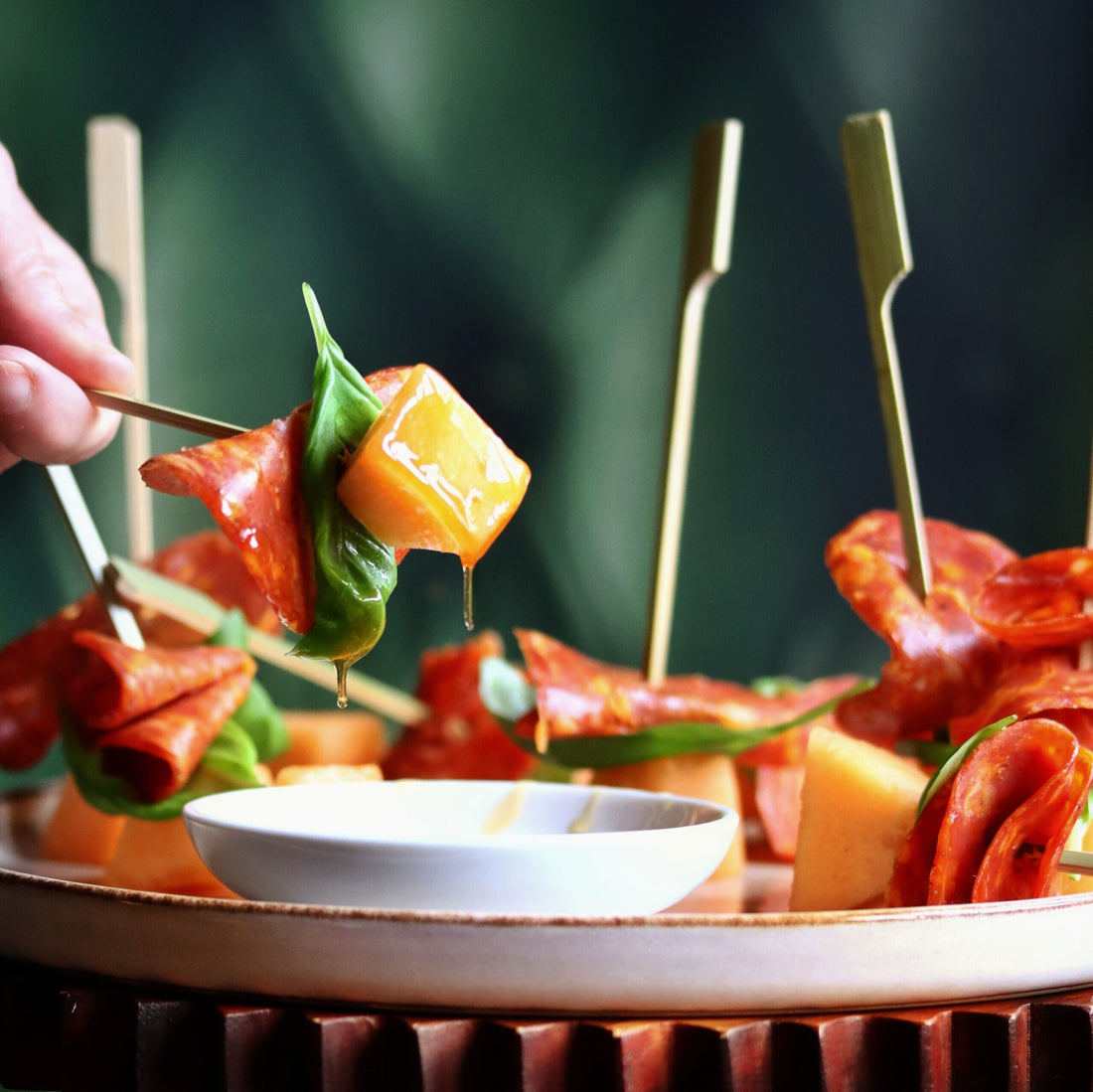 Salami & Melon Hors D'oeuvres