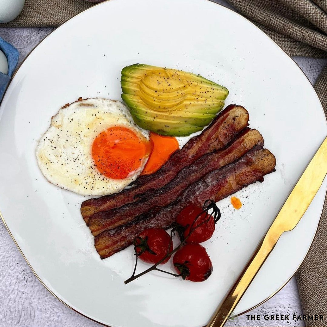 Crispy Pork Belly Breakfast Plate