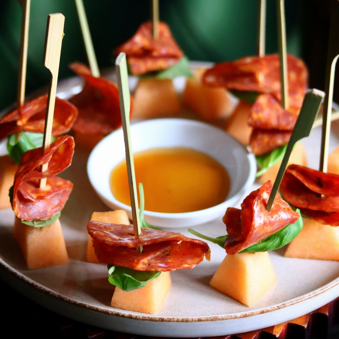 Salami & Melon Hors D'oeuvres