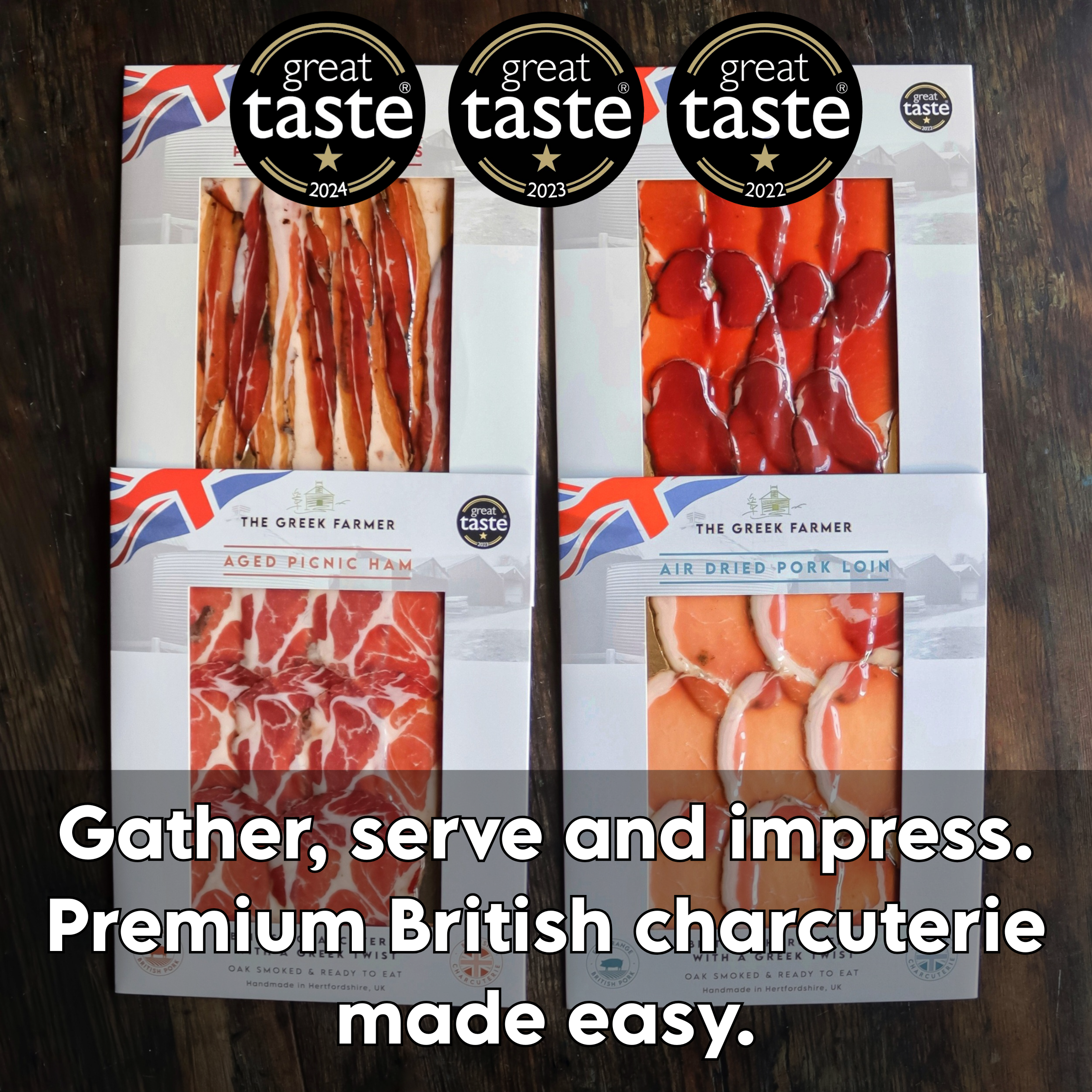 4 Piece Letterbox Charcuterie